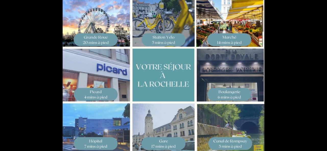 L'Escapade De Rompsay Cosy & Moderne Leilighet La Rochelle  Eksteriør bilde